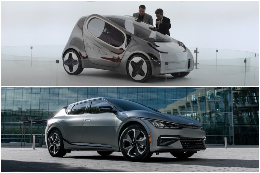 Kia Pop 2010 concept and 2022 Kia EV6