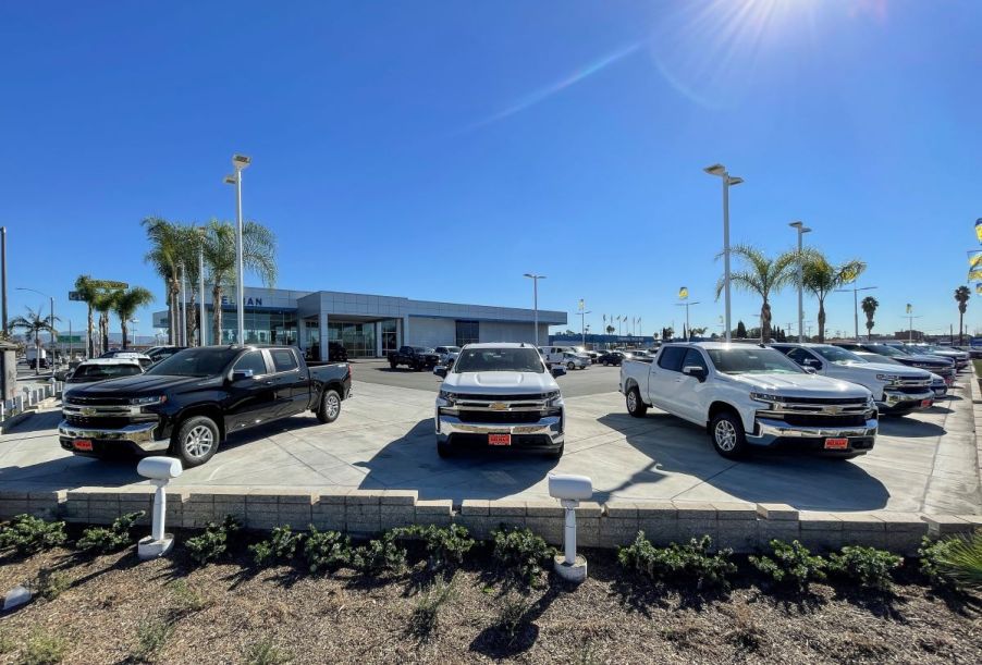 A new dealership selling Chevy products.