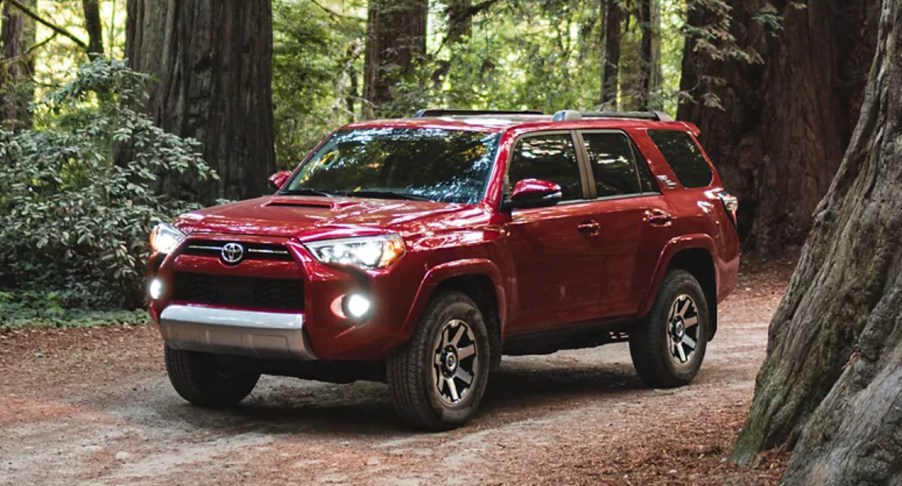 A red 2022 Toyota 4Runner SUV.