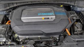 A hydrogen engine drive installed in a car