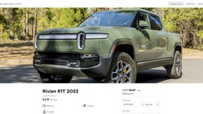 Rental Rivian R1T truck