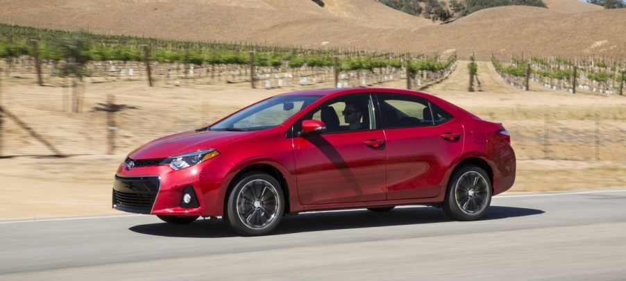 a red 2016 toyota corolla, the number one option for drivers looking to spend less than $15,000