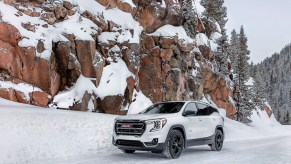 A GMC Terrain in the snow