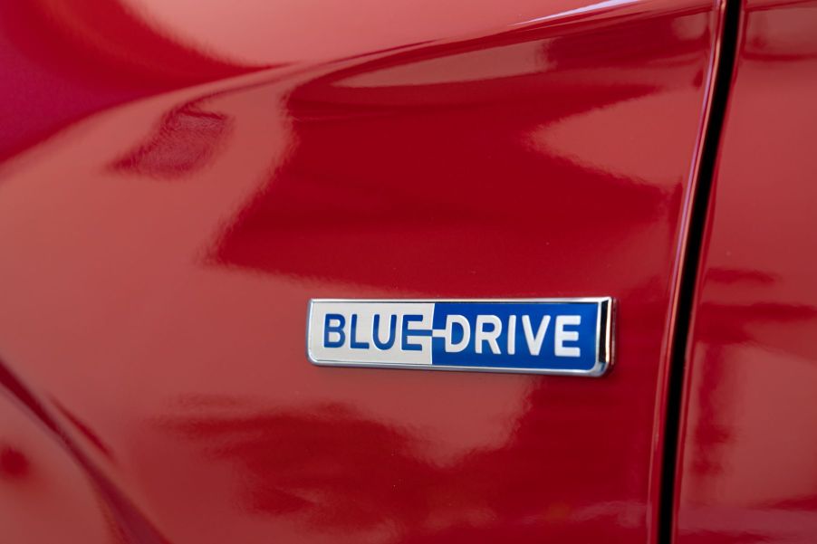 Blue Drive badging on a 2022 Hyundai Ioniq hybrid model