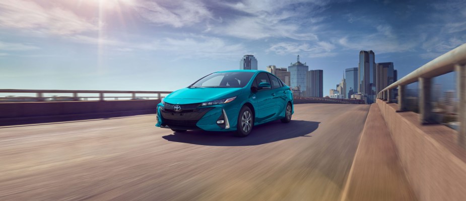 Best deals on new sedans in May like this 2022 Toyota Prius Prime