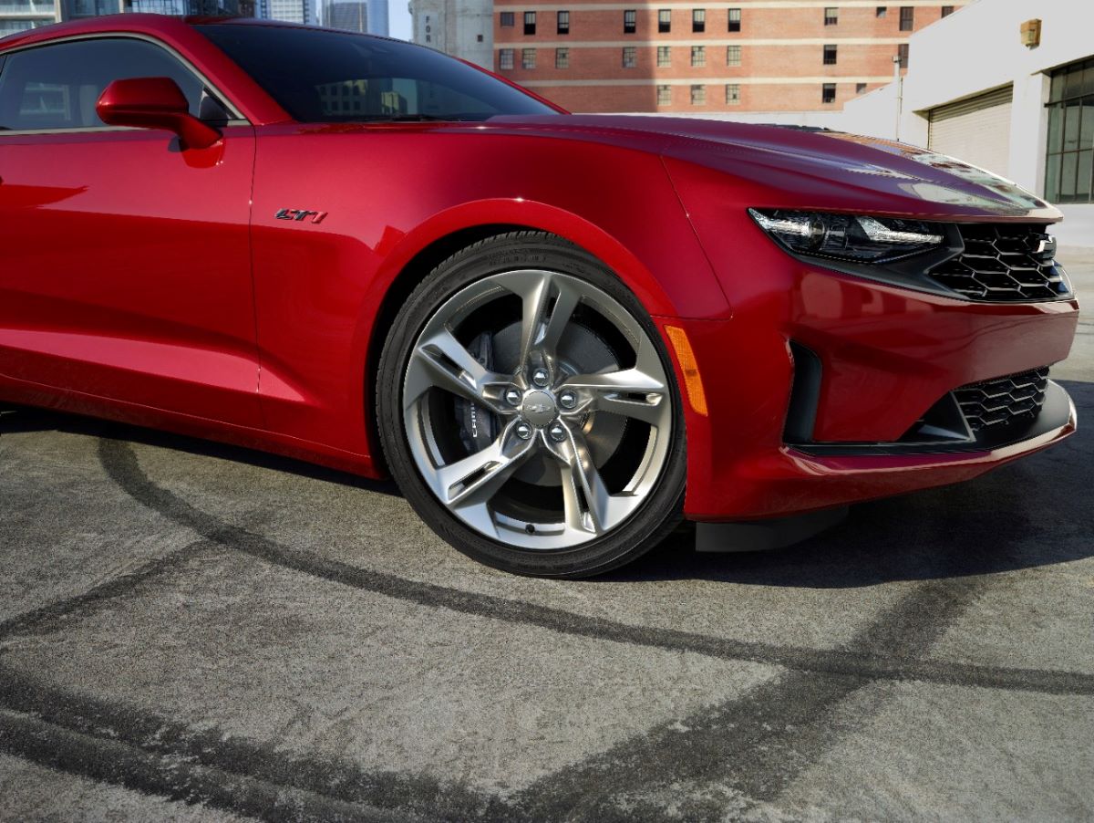 Red 2022 Chevrolet Camaro, a better sports car deal than the 2022 Ford Mustang