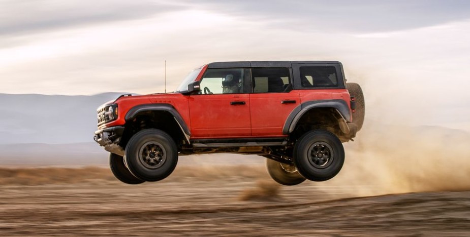 Ford BRonco Raptor jumping