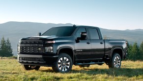 2022 Chevy Silverado 3500 HD parked in grass