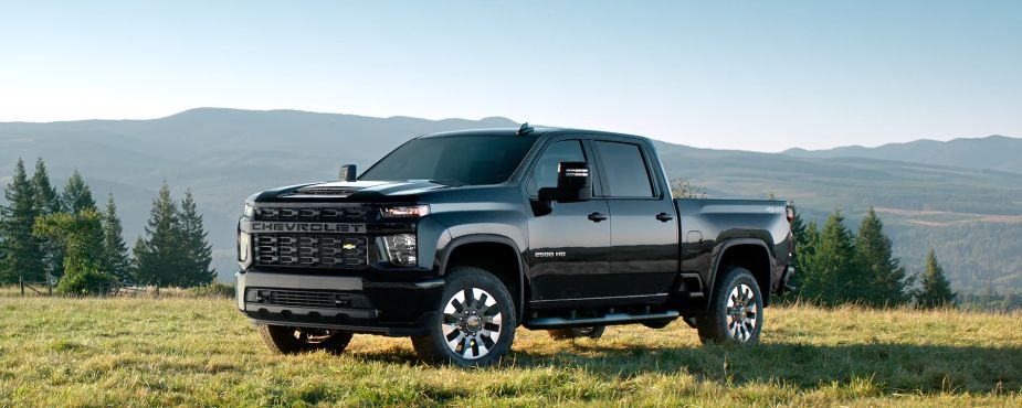 2022 Chevy Silverado 3500 HD parked in grass 