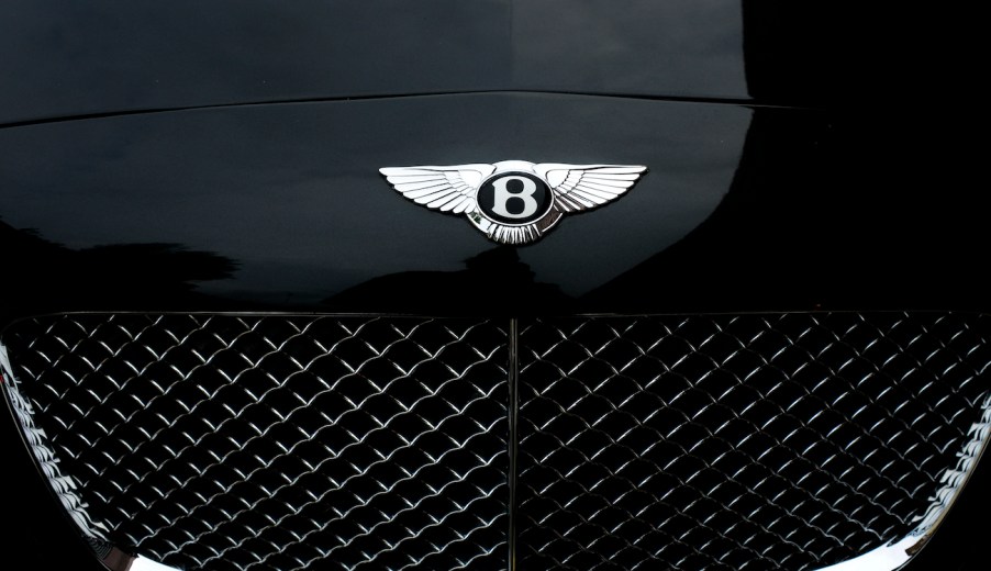 The grill of a Bentley automobile.