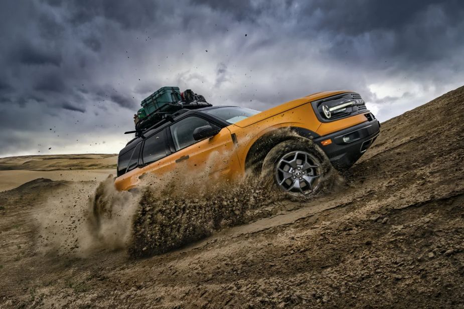 A yellow 2022 Ford Bronco Sport 