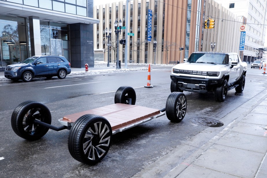 An EV battery 'skateboard' chassis