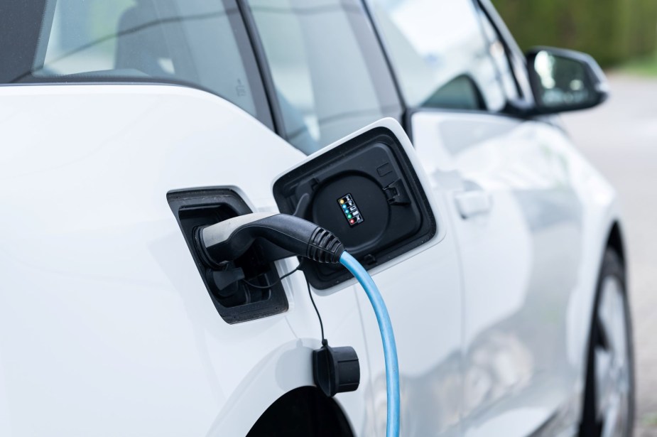 An EV charging, which to do on a wide range will need proper EV infrastructure. 