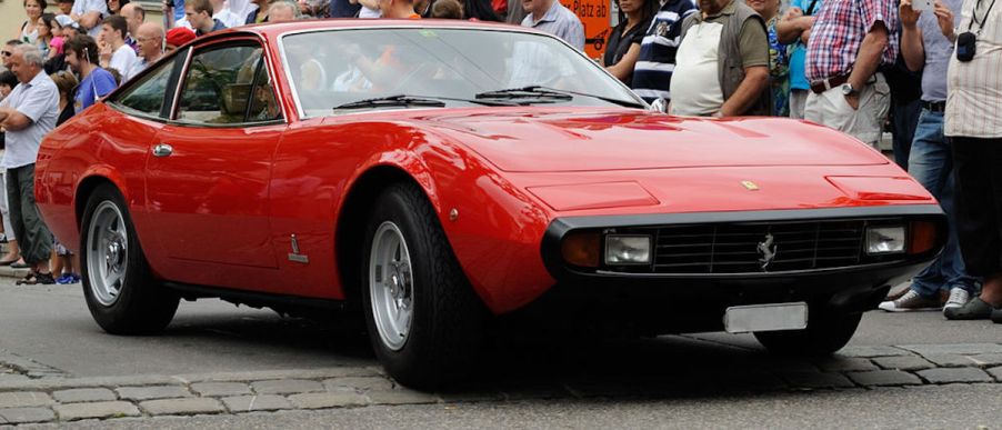 Ferrari 365 GTC/4 in red. AKA, the "forgotten Ferrari"