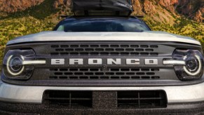 A gray 2022 Ford Bronco Sport small SUV.