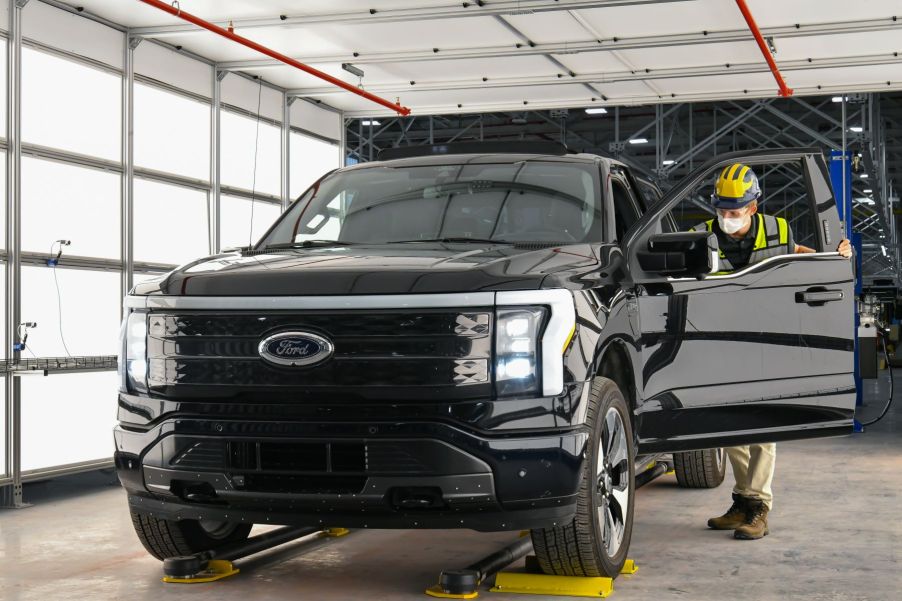 Ford F-150 Lighting production and safety tests at the Rouge Electric Vehicle Center