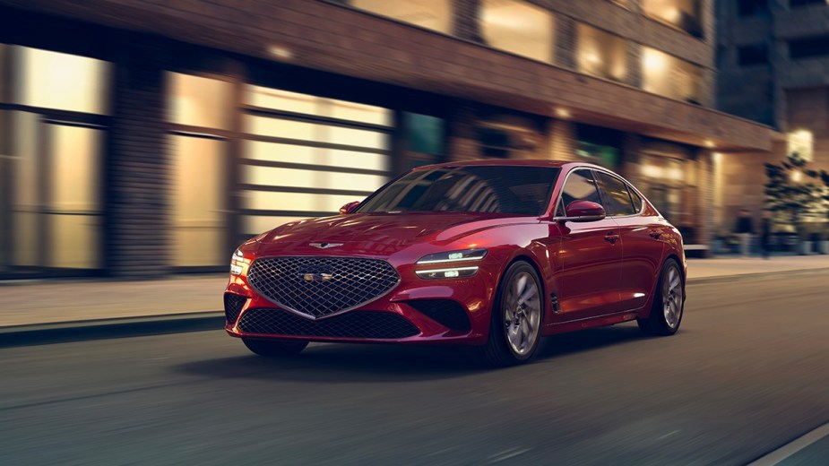 2022 Genesis G70 in red