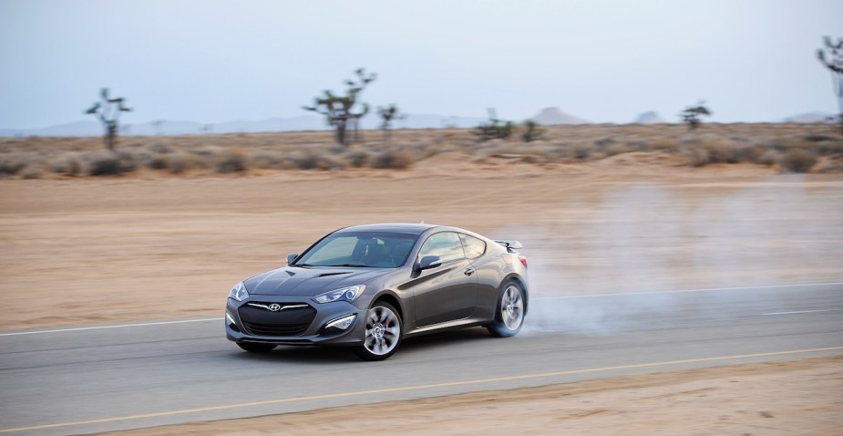 2016 Genesis Coupe doing a burnout