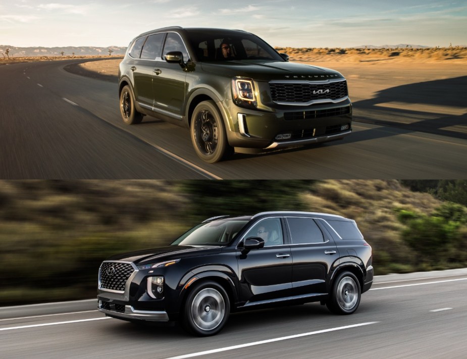 The Kia Telluride and Hyundai Palisade SUVs missed a high IIHS score