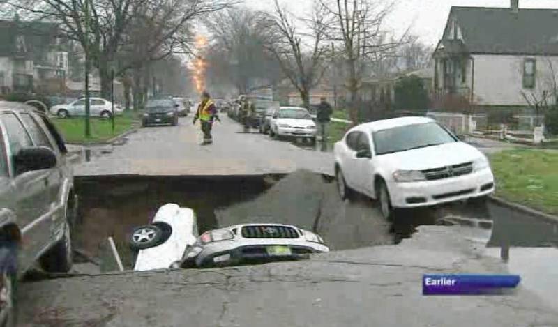 Massive sinkhole