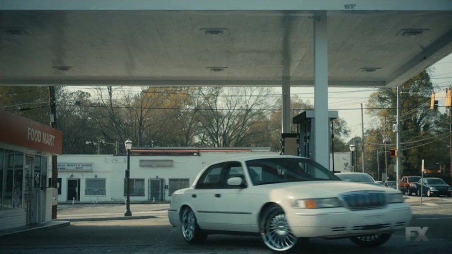 2000 Mercury Grand Marquis hi-riser during Donald Glover's Atlanta TV Show.