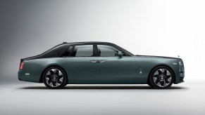 the exterior of the new 2023 rolls-royce phantom, a luxury-focused and hand-built masterpiece