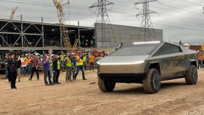 The Tesla Cybertruck in Giga Texas Factory