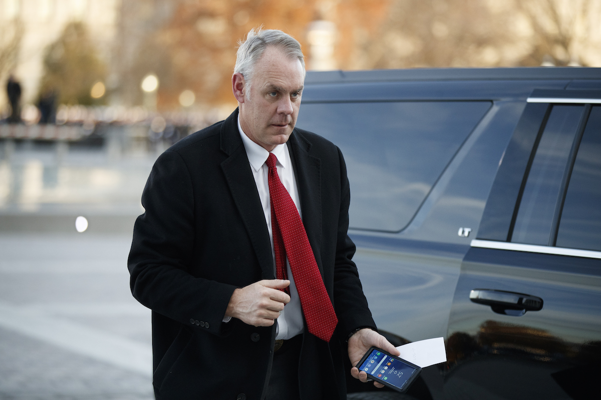 Trump Secretary of the Interior Ryan Zinke gas prices