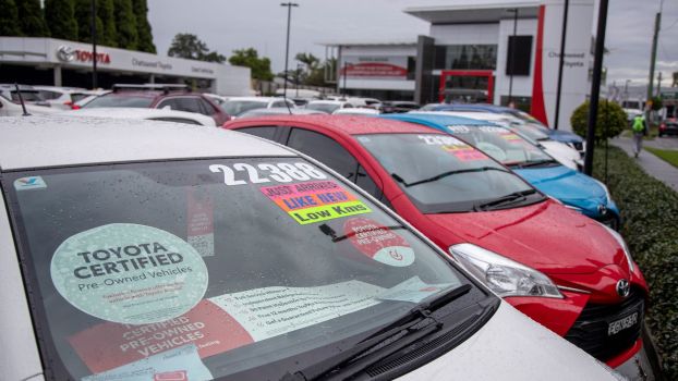 Car buying at a Toyota dealership in Sydney, Australia