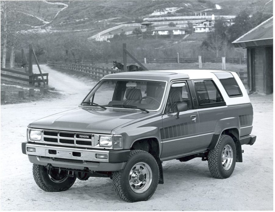 1984 Toyota 4Runner in black-and-white