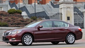 A maroon 2013 9th-gen Honda Accord Sedan parked in Boston