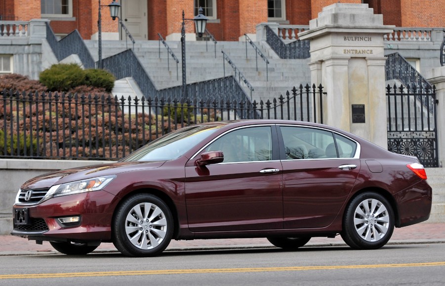 A maroon 2013 9th-gen Honda Accord Sedan parked in Boston