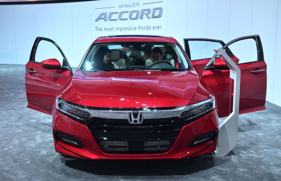 The 2018 Honda Accord premiering at the 2017 Los Angeles Auto Show in California