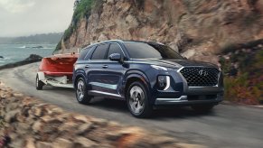 2021 Hyundai Palisade towing a boat