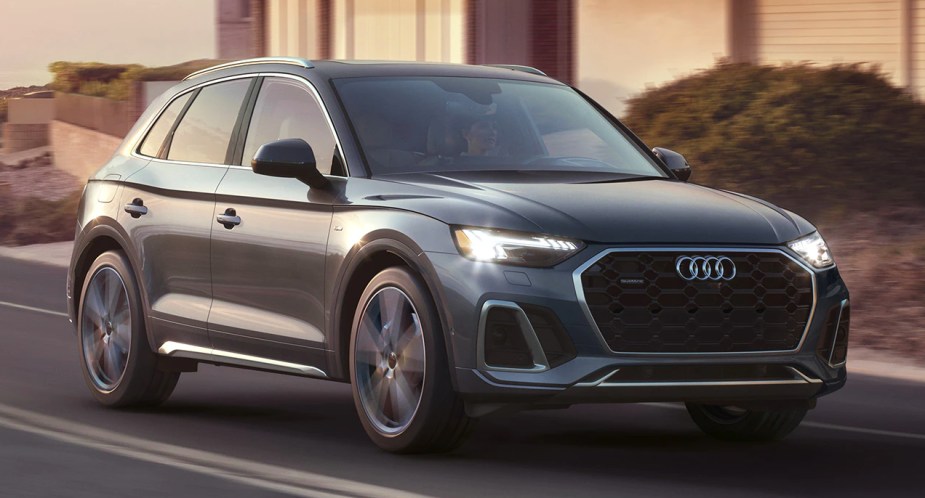 A gray 2022 Audie Q5 45 S Line Premium. 