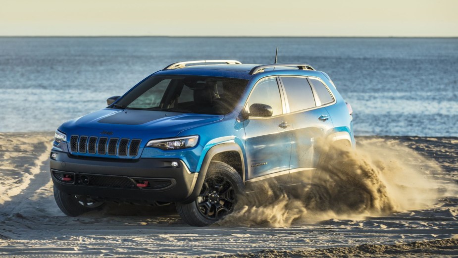 2022 Jeep Cherokee in the sand 