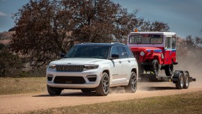 The 2022 Jeep Grand Cherokee pulling a trailer