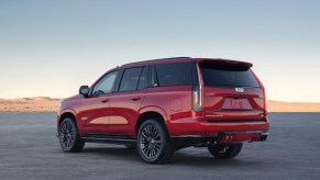 2023 Cadillac Escalade V in red