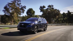 The 2023 Subaru Ascent on the road