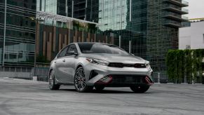 Silver 2023 Kia Forte compact sedan