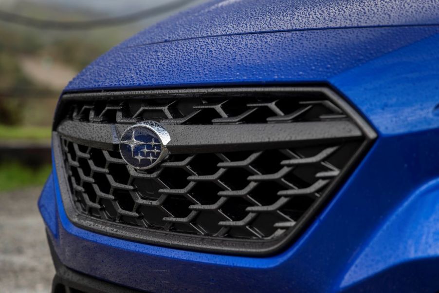 Close up of the 2023 Subaru WRX grille