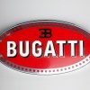 Bugatti Logo Wall Art hanging on white wall