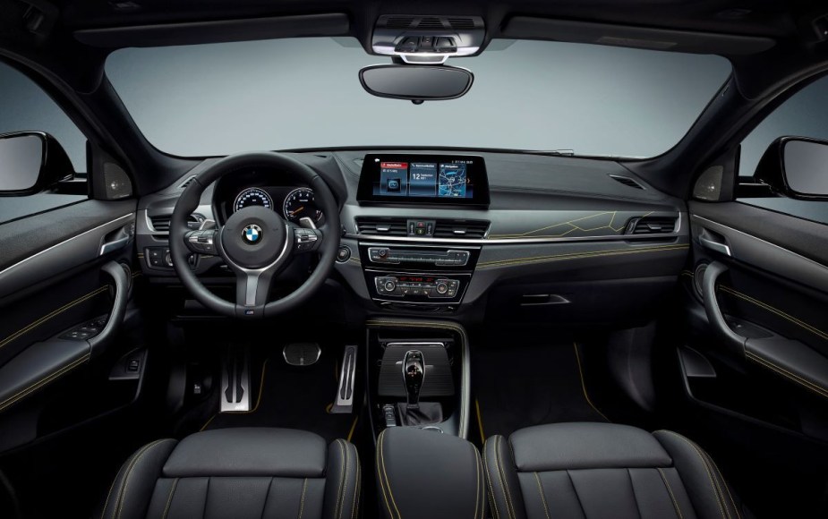 Dashboard and front seats in 2023 BMW X2, highlighting its release date and price