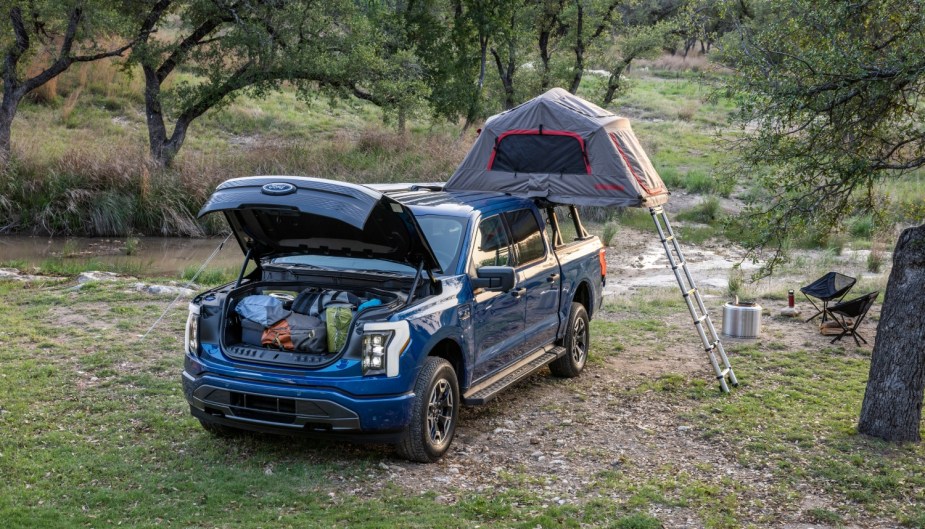 The Ford F-150 Lightning frunk is a highlight