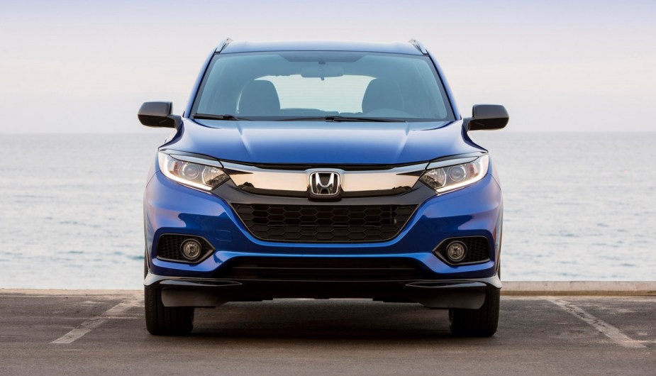 Front view of blue 2022 Honda HR-V