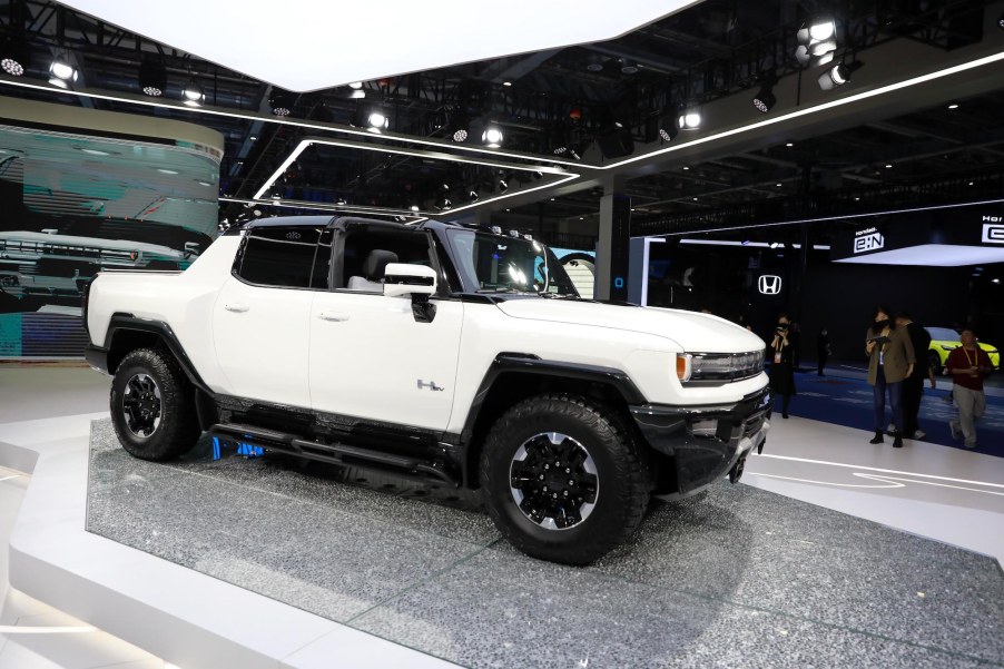 A GMC Hummer EV that can possibly be the Hummer EV in Europe if approved.