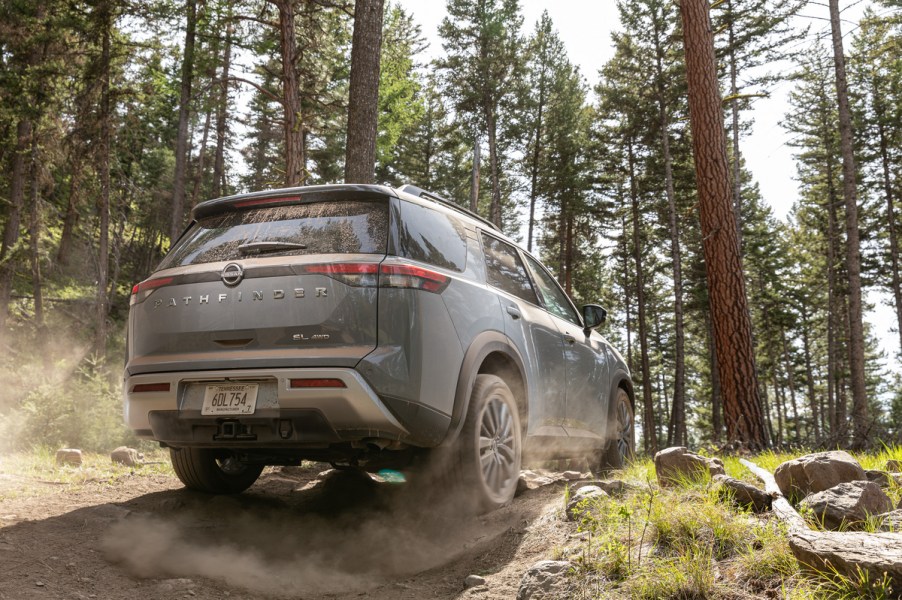 a 2022 Nissan Pathfinder off-road.