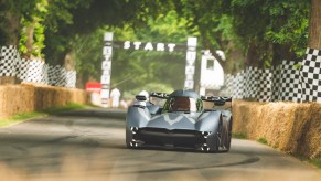 McMurty Speirling Electric EV Hypercar Shortly after starting Goodwood Festival of Speed course