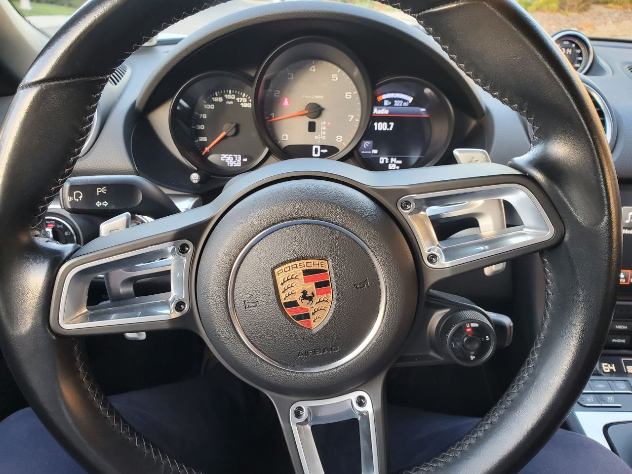 Porsche 718 Boxster S with PDK Dual Clutch Automatic Transmission Interior Driver Wheel