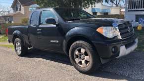 A Suzuki mid-size truck known as the Equator.